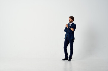 Fototapeta premium bearded business man emotions successful Job career