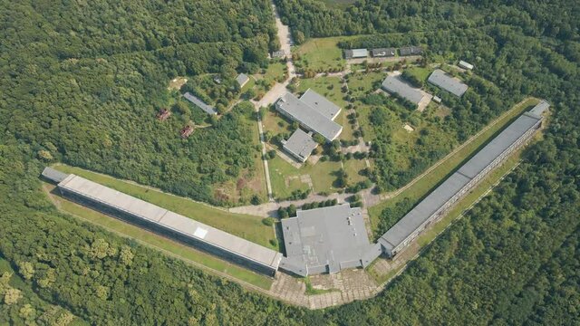 Top view of the USSR radar station that tracked the launch of ballistic missiles from the United States.