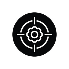 Black solid icon for precisely