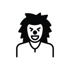 Black solid icon for joke