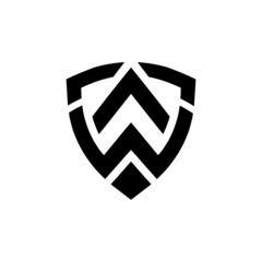 Abstract shield letter W for your best business symbol