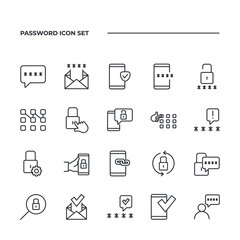 Password set icon, isolated Password set sign icon, vector illustration