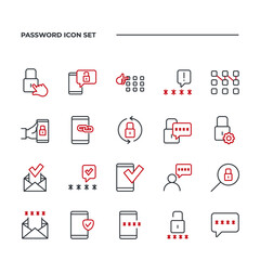 Password set icon, isolated Password set sign icon, vector illustration
