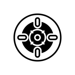 Black solid icon for centres