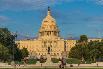 Fototapeta na wymiar Capitol Building in Washington, DC, USA at sunset