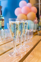 glasses with champagne