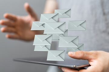 email marketing concept, send e-mail or newsletter.