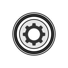 Illustration Vector Graphic of Gear Plate Logo. Perfect to use for Food Company