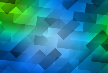 Light Blue, Green vector texture in rectangular style.