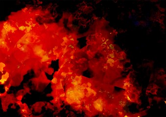 赤と黒の滲むテクスチャ背景
