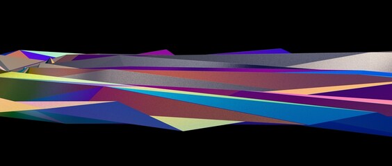 Multicolor abstract background banner of triangles , all the colors of the rainbow