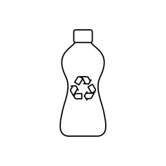 bottle icon with recycle symbol recyclable plastic bottle icon