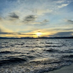 sunset over the sea