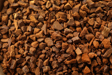 Pile of chicory granules as background, closeup