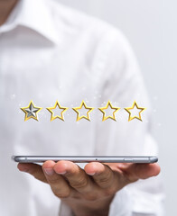 bad rating and negative reviews concept, reputation management and customer relations