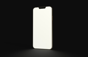 phone 3d illustration mockup smartphone isolated.background black