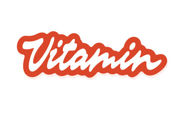 Vitamin vector lettering