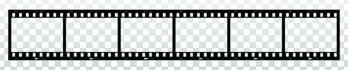 Contact sheet - six frames. Fragment of a photographic film.