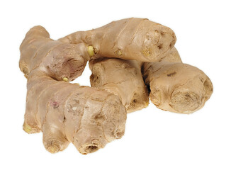 Ginger root isolated on white background