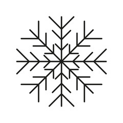 Icon of vector snowflakes. Linear illustartion for christmas.