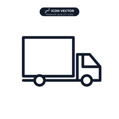 Truck icon symbol template for graphic and web design collection logo vector illustration