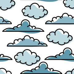 Blue clouds pattern, wallpaper sky 