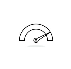 Performance measurement. Speedometer Icon Vector, logo illustration