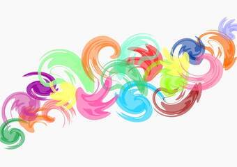 Colorful brush strokes 