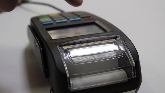 payment by handheld terminal by credit card or telephone