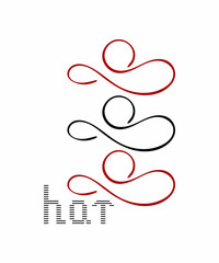 Felt Hat Day Line art  Design for websites and shops for women