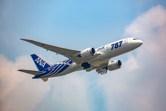 CHIBA,JAPAN - Aug 3,2015:ANA is a launch customer of the Boeing 787 Dreamliner. The first 787 Dreamliner has been  Special Livery.