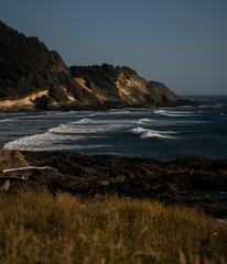 sea, beach, ocean, water, coast, sky, landscape, sunset, rock, coastline, nature, waves, rocks, wave, shore, summer, sand, island, cliff, travel, sun, seascape, shoreline, bay, sunrise