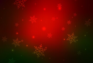 Obraz na płótnie Canvas Dark Green, Red vector backdrop in holiday style.