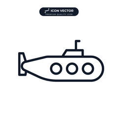 Submarine icon symbol template for graphic and web design collection logo vector illustration