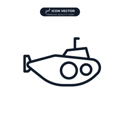 Submarine icon symbol template for graphic and web design collection logo vector illustration