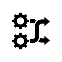 Optimization vector Solid icon style illustration. EPS 10 file