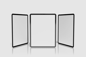Blank Tablet Pro For Device Mockup. 3D Render.