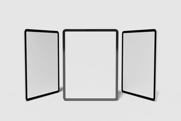 Blank Tablet Pro For Device Mockup. 3D Render.