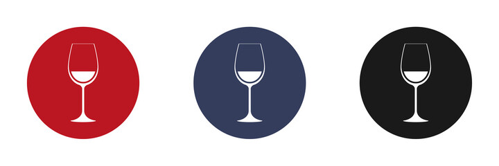 Set of icons. Wine glass.