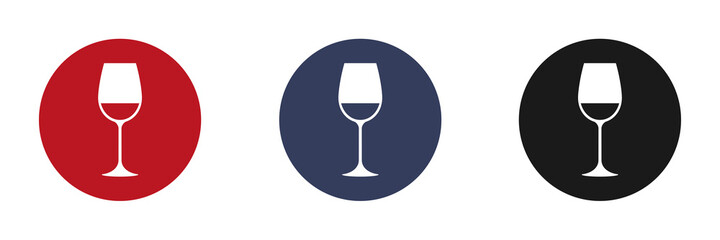 Set of icons. Wine glass.