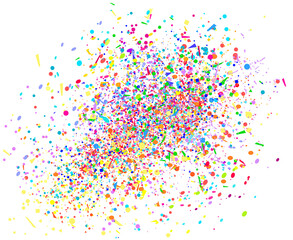 Confetti isolation on white. Geometric background with glitters. Pattern for design. Print for flyers, posters, banners and textiles. Greeting cards. Luxury texture