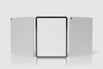 Blank Tablet Pro For Device Mockup. 3D Render.