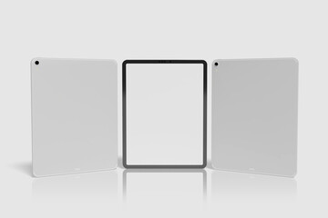 Blank Tablet Pro For Device Mockup. 3D Render.