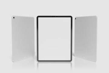 Blank Tablet Pro For Device Mockup. 3D Render.