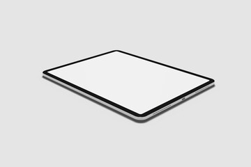 Blank Tablet Pro For Device Mockup. 3D Render.