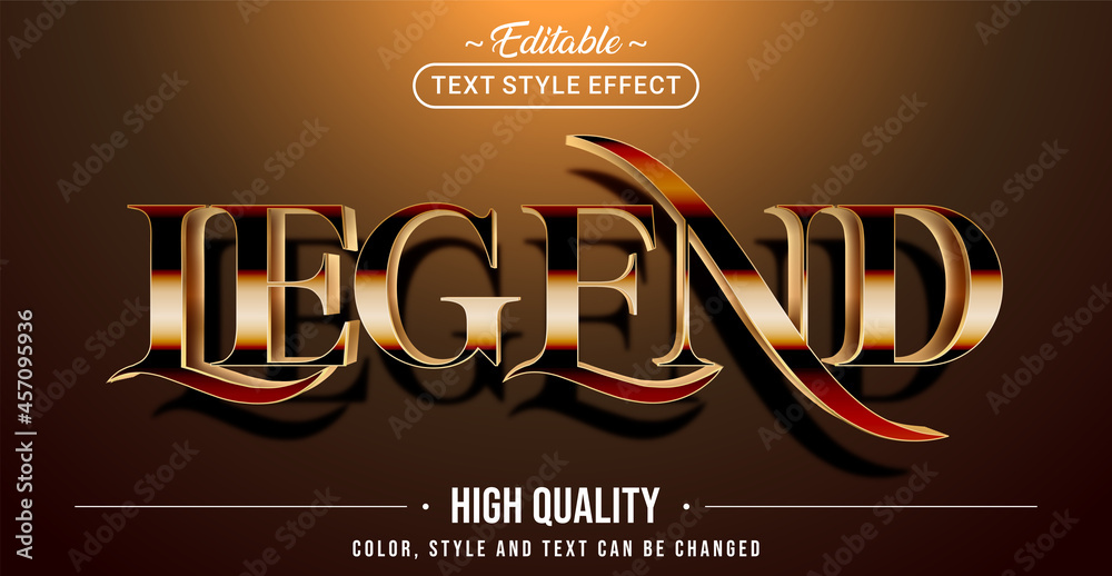 Poster Editable text style effect - Legend text style theme.