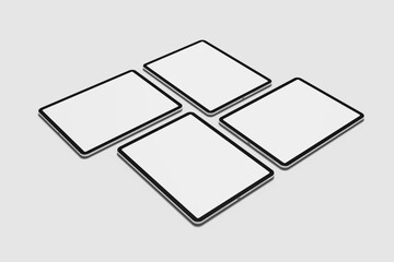 Blank Tablet Pro For Device Mockup. 3D Render.