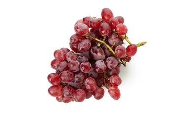 Red ripe grape isolated on white background