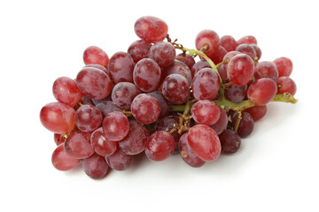 Red ripe grape isolated on white background