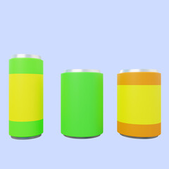 3d illustration of drink can